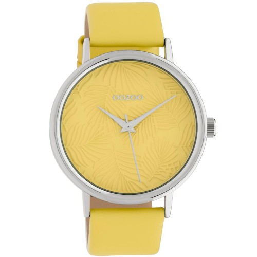 OOZOO TIMEPIECES 42mm Limited Yellow Leather Strap C10169 - C10169