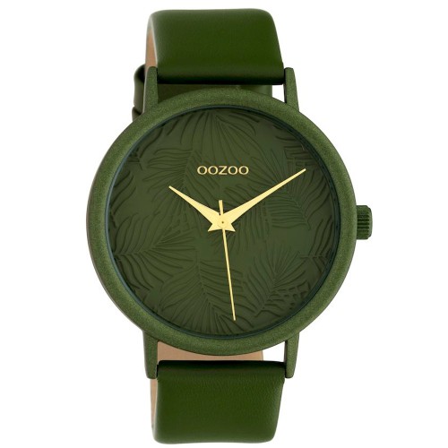 OOZOO Timepieces Limited Green Leather Strap - C10173