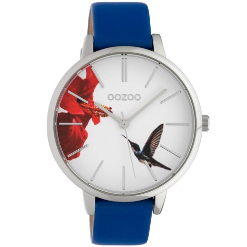 OOZOO Timepieces Limited Blue Leather Strap - C10183
