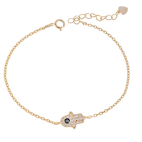 Hamsa bracelet SENZA Silver 925 Gold Plated